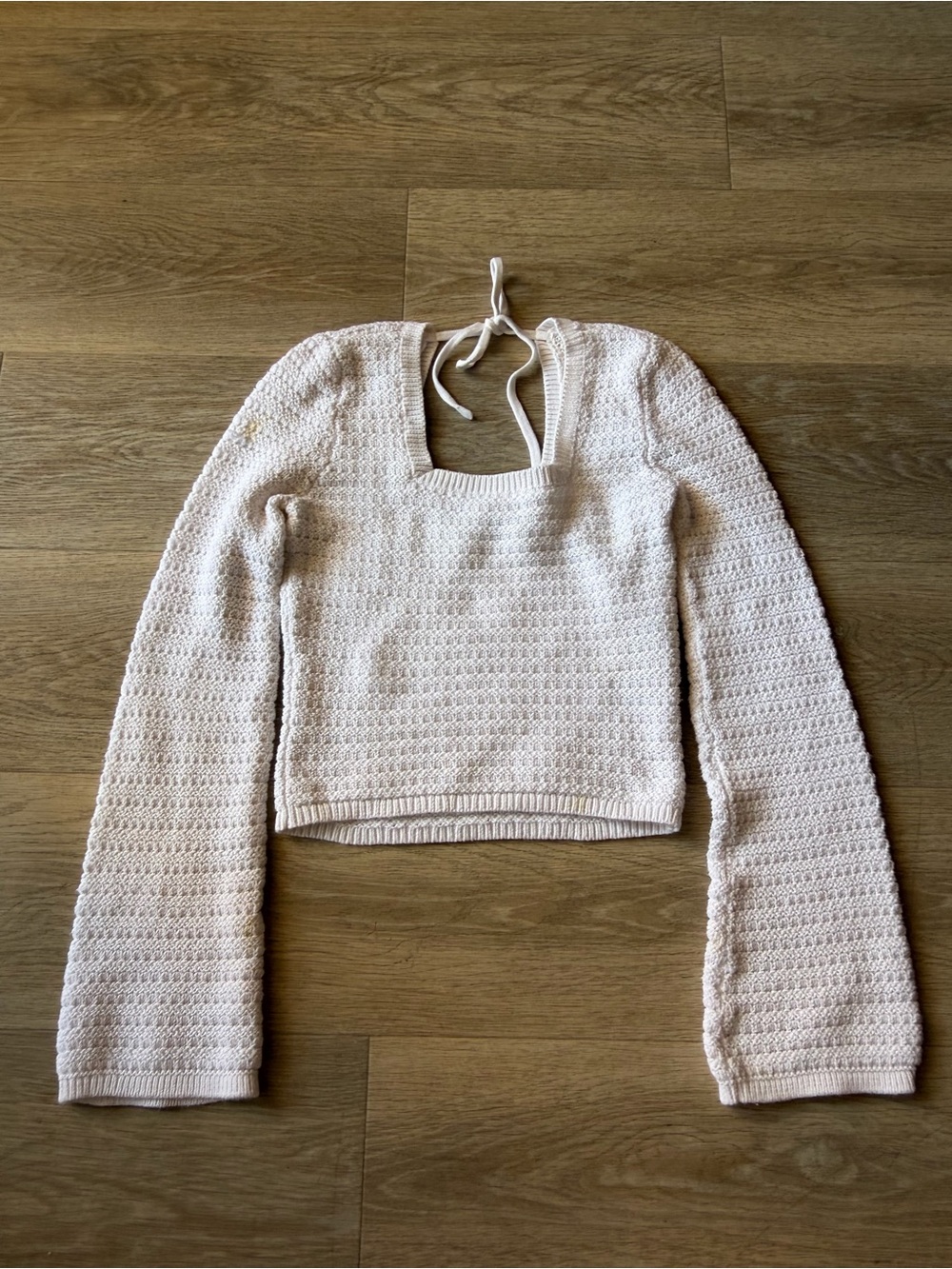 Hollister Cropped Knit Square Neck Sweater